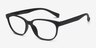 Moody Matte Black PlasticEyeglass Frames from EyeBuyDirect, Angle View