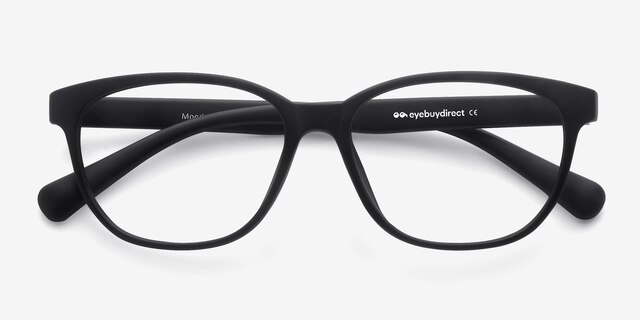 Moody Matte Black PlasticEyeglass Frames from EyeBuyDirect, Closed View