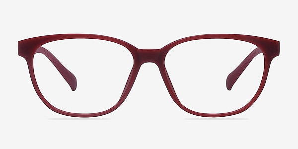 Moody Matte Red Plastic Eyeglass Frames