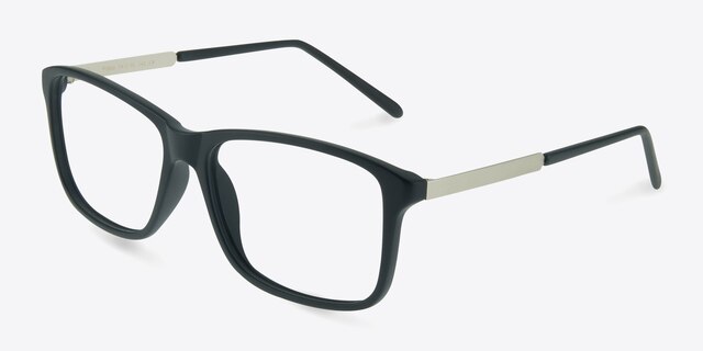 Pablo Matte Blue PlasticEyeglass Frames from EyeBuyDirect, Angle View