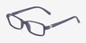 Ricki Matte Navy PlastiqueMontures de lunettes de vue d'EyeBuyDirect, Vue d'Angle