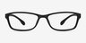 Versus Matte Black PlasticEyeglass Frames from EyeBuyDirect, Front View