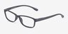 Versus Matte Black PlasticEyeglass Frames from EyeBuyDirect, Angle View