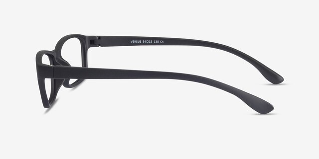 Versus Matte Black PlasticEyeglass Frames from EyeBuyDirect, Side View