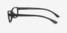 Versus Matte Black PlasticEyeglass Frames from EyeBuyDirect, Side View