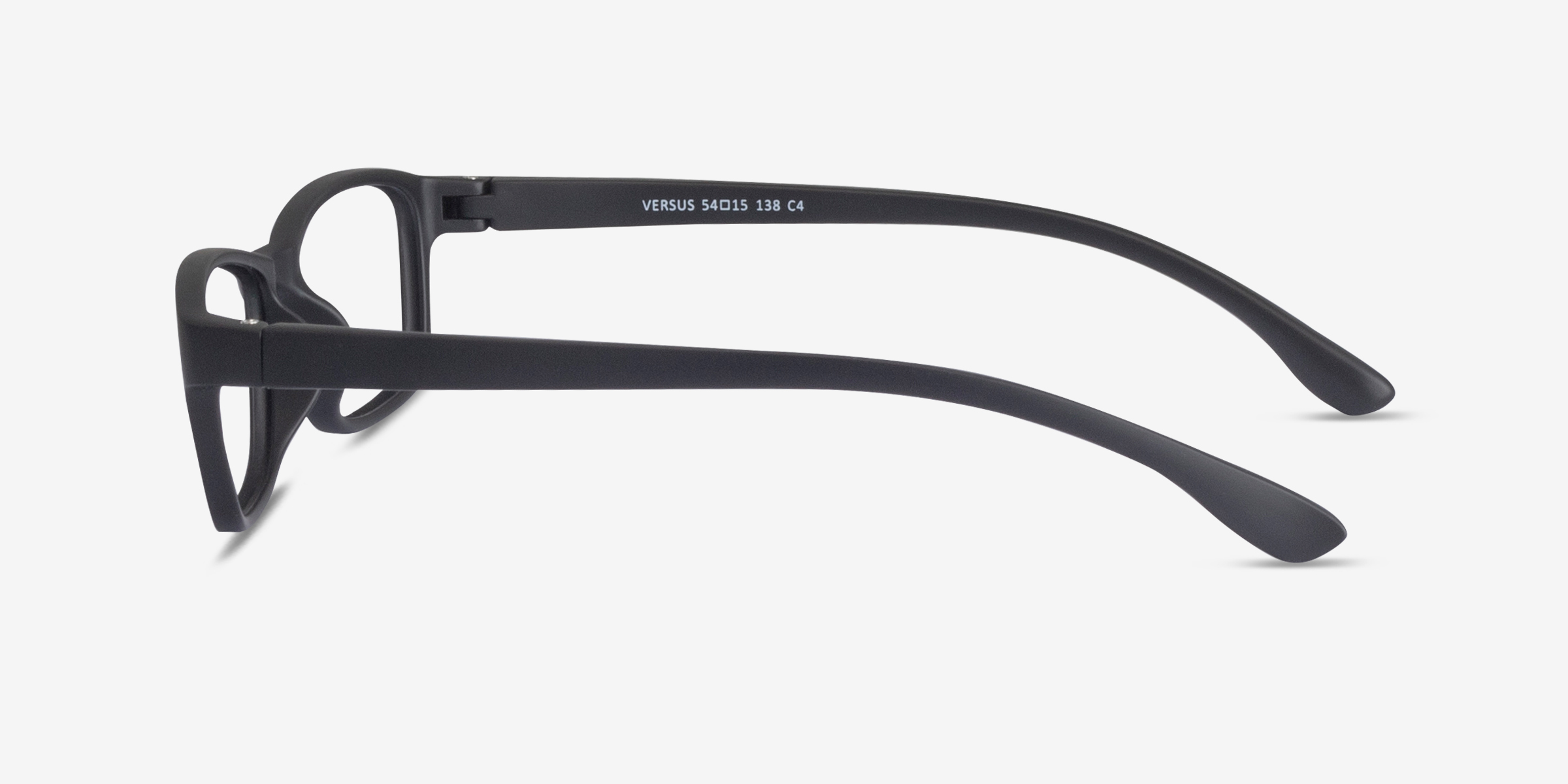Versus Rectangle Matte Black Full Rim Eyeglasses | Eyebuydirect