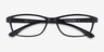 Versus Matte Black PlasticEyeglass Frames from EyeBuyDirect, Closed View