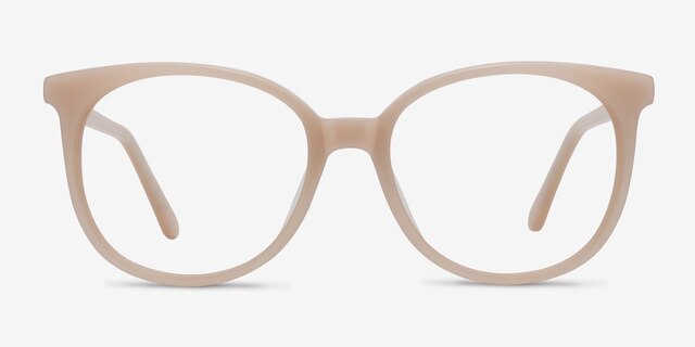 Bardot Rose pâle AcétateMontures de lunettes de vue d'EyeBuyDirect, Vue de Face