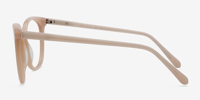 Bardot Rose pâle AcétateMontures de lunettes de vue d'EyeBuyDirect, Vue de Côté