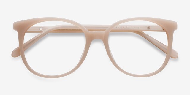 Bardot Rose pâle AcétateMontures de lunettes de vue d'EyeBuyDirect, Vue Rapprochée