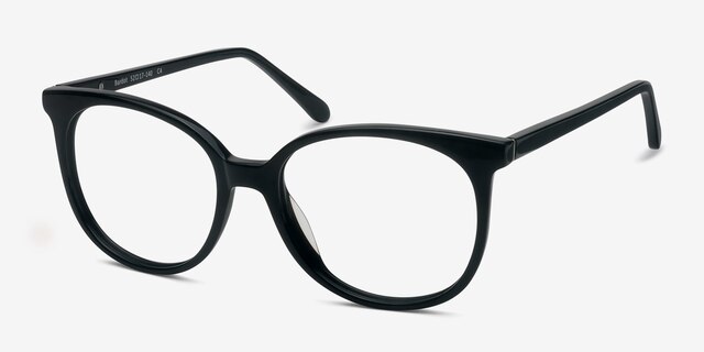 Bardot Black AcetateEyeglass Frames from EyeBuyDirect, Angle View