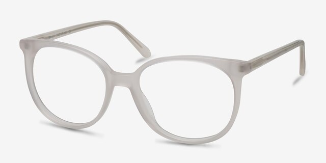 Bardot White AcetateEyeglass Frames from EyeBuyDirect, Angle View