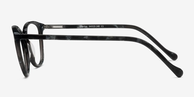 Charlize Gray AcetateEyeglass Frames from EyeBuyDirect, Side View