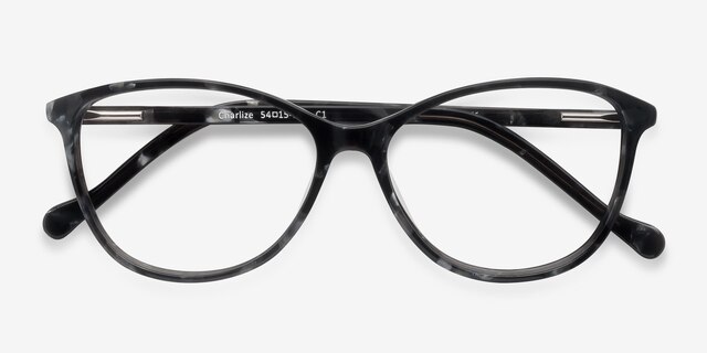 Charlize Gray AcetateEyeglass Frames from EyeBuyDirect, Closed View