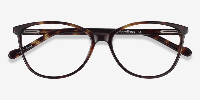 Charlize Écailles AcétateMontures de lunettes de vue d'EyeBuyDirect, Vue Rapprochée