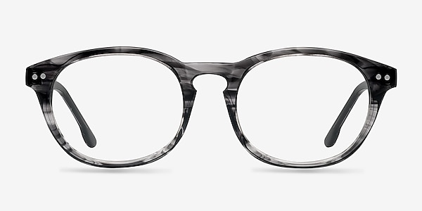 Little Things Gray Striped Acétate Montures de lunettes de vue