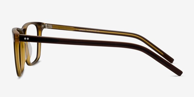 Default Brown AcetateEyeglass Frames from EyeBuyDirect, Side View
