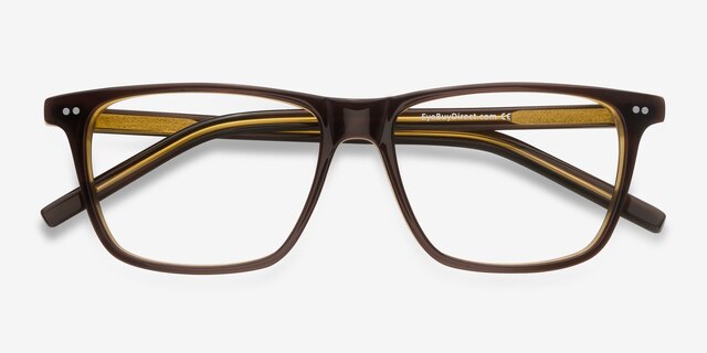 Default Brown AcetateEyeglass Frames from EyeBuyDirect, Closed View