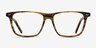 Default Brown Striped AcetateEyeglass Frames from EyeBuyDirect, Front View