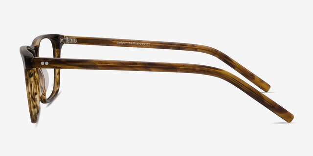 Default Brown Striped AcetateEyeglass Frames from EyeBuyDirect, Side View