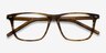 Default Brown Striped AcetateEyeglass Frames from EyeBuyDirect, Closed View