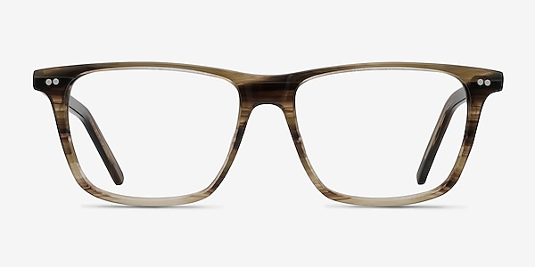 Default Striped Acetate Eyeglass Frames