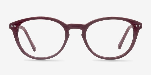 Runaway Burgundy AcétateMontures de lunettes de vue d'EyeBuyDirect, Vue de Face