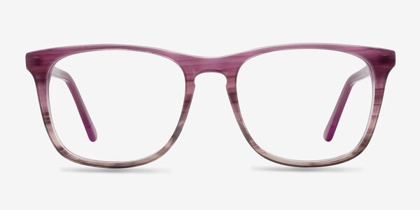 Skyline Purple Striped Acetate Eyeglass Frames