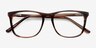 Skyline Brown Striped AcétateMontures de lunettes de vue d'EyeBuyDirect, Vue Rapprochée