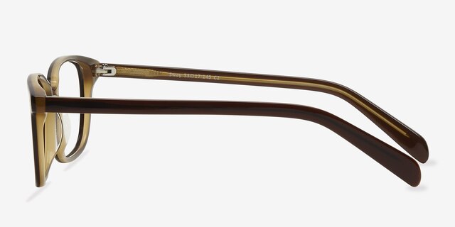 Sway Brown AcetateEyeglass Frames from EyeBuyDirect, Side View