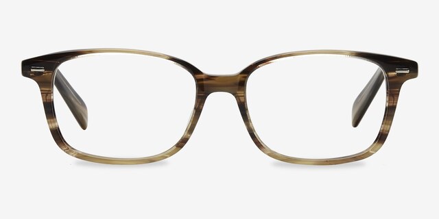 Sway Brown Striped AcetateEyeglass Frames from EyeBuyDirect, Front View