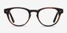 Oversea Brown Striped AcetateEyeglass Frames from EyeBuyDirect, Front View