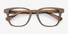 Samson Brown Striped AcétateMontures de lunettes de vue d'EyeBuyDirect, Vue Rapprochée