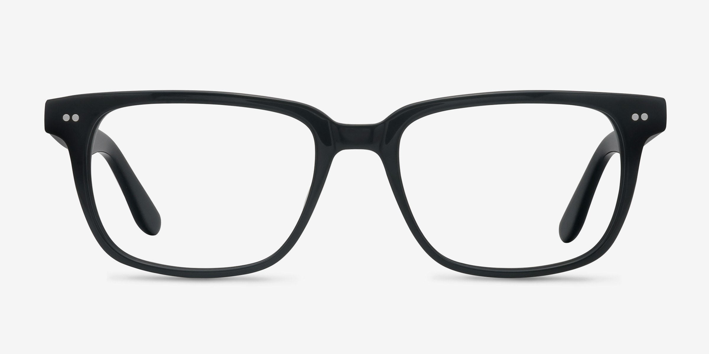 Black rectangle store frame glasses