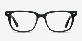 Pacific Noir Acétate Montures de lunettes de vue d'EyeBuyDirect, Vue de Face