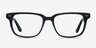 Pacific Noir AcétateMontures de lunettes de vue d'EyeBuyDirect, Vue de Face