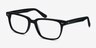 Pacific Noir AcétateMontures de lunettes de vue d'EyeBuyDirect, Vue d'Angle