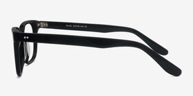 Pacific Noir Acétate Montures de lunettes de vue d'EyeBuyDirect, Vue de Côté