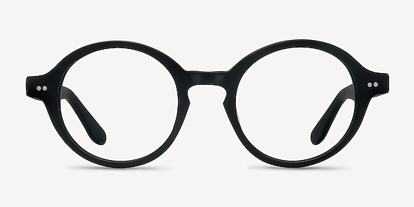 Aprem Matte Black Acetate Eyeglass Frames
