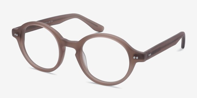 Aprem Matte Brown AcetateEyeglass Frames from EyeBuyDirect, Angle View