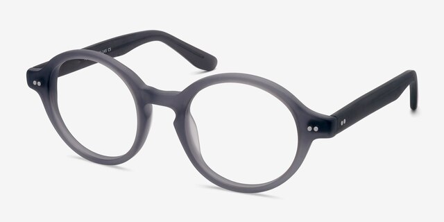Aprem Matte Gray AcetateEyeglass Frames from EyeBuyDirect, Angle View