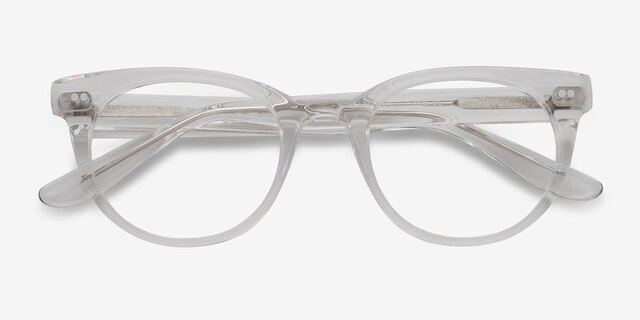 Daybreak Clear AcetateEyeglass Frames from EyeBuyDirect, Closed View