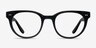 Daybreak Noir AcétateMontures de lunettes de vue d'EyeBuyDirect, Vue de Face