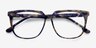 Capucine Blue Floral AcétateMontures de lunettes de vue d'EyeBuyDirect, Vue Rapprochée