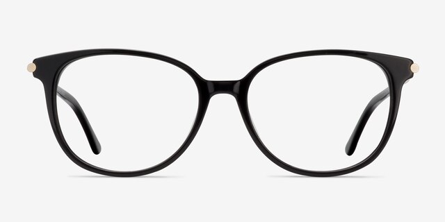 Jasmine Black AcetateEyeglass Frames from EyeBuyDirect, Front View