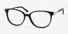Jasmine Black AcetateEyeglass Frames from EyeBuyDirect, Angle View
