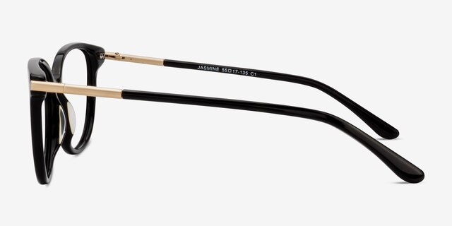 Jasmine Black AcetateEyeglass Frames from EyeBuyDirect, Side View