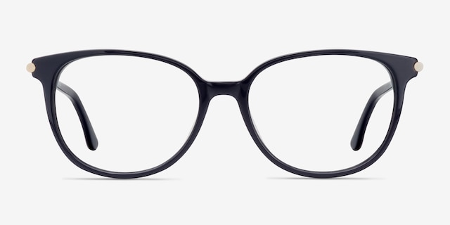 Jasmine Bleu marine AcétateMontures de lunettes de vue d'EyeBuyDirect, Vue de Face
