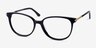 Jasmine Bleu marine AcétateMontures de lunettes de vue d'EyeBuyDirect, Vue d'Angle
