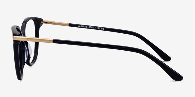 Jasmine Bleu marine AcétateMontures de lunettes de vue d'EyeBuyDirect, Vue de Côté
